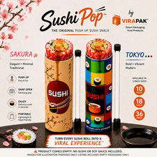Sushi Push-Up Tubes Empty Sushi Packaging Restaurant Catering Display Container