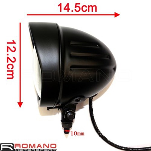10mm Bolt Motorcycle Headlight For Harley Softail FXEF Rocker FXSTSS Chopper 12V - Afbeelding 2 van 8