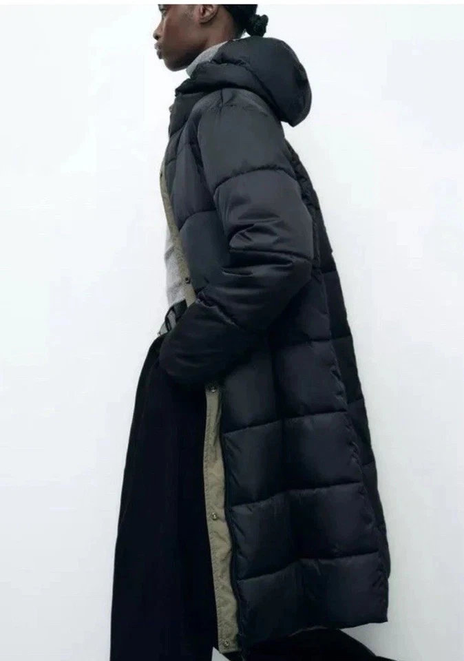 ZARA LONG REVERSIBLE ANORAK COAT WITH WATER & WIND PROTECTION Size L R 8073/275 - Image 3 of 4