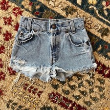 Vintage Levi's 550 Relaxed Fit Slim Cut Off Blue Jean Shorts Girls 7