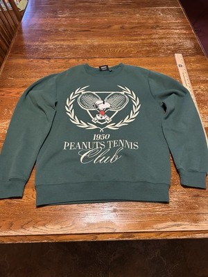 Peanuts Snoopy | Charlie Brown Green Tennis Themed Green Medium Sweatshirt 