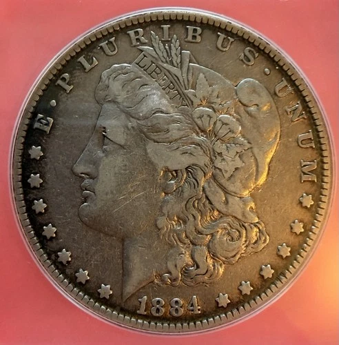 1884 P Morgan Silver Dollar ICG VF 20 Cleaned