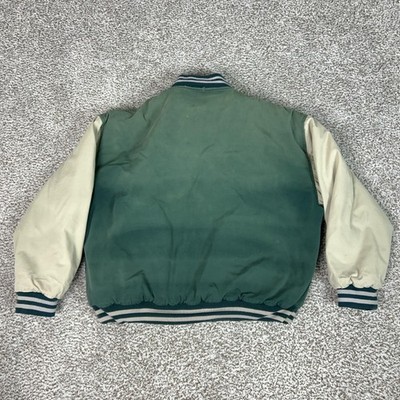 Vintage MV Sport Jacket Mens XL Green Dekalb Varsity Canvas