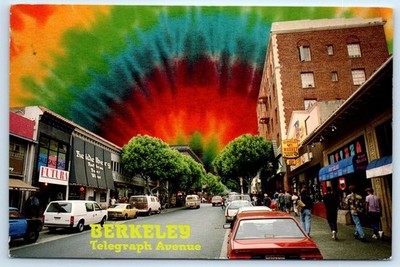 Telegraph Avenue - Berkeley CALIFORNIA Tye Dye 4x6 Postcard