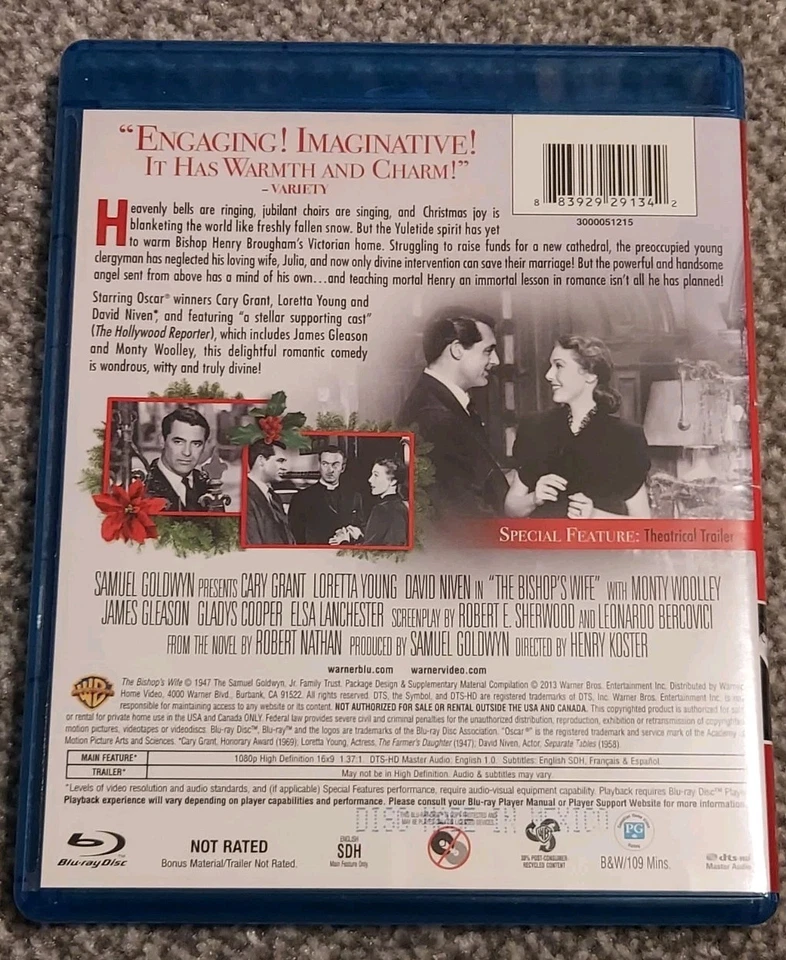 The Bishop's Wife (Blu-ray, 1947) Cary Grant - Region Free - Image 2 of 3