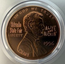 1996 Engraved Lincoln Penny Nebraska State Fa...