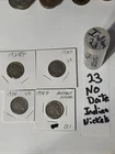 Lot of 4 Buffalo NickelsbMixed dates And 23 No Date Roll, Tub C
