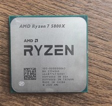 AMD Ryzen 7 5800X AM4 CPU Processor R7-5800X 3.8GHz 8Core 16Thr 105W Desktop