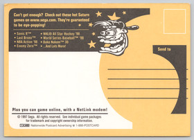 1997 Sega "Hard Stuff" Promo Rack Card PC Sega Saturn Gaming System - Unposted