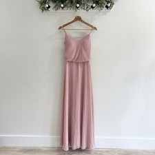 birdy grey Gwennie Dress Dusty Rose Pink Maxi Bridesmaid Prom Formal XS Cp
