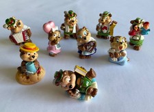Ferrero Kinder Surprise Toys Top Ten Teddies  Lot Of 9 Mini Figures
