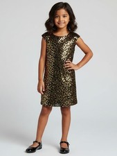 Blush by Us Angels NEW Gold and Black Sequin Girls Party Dress Sizes 7, 8