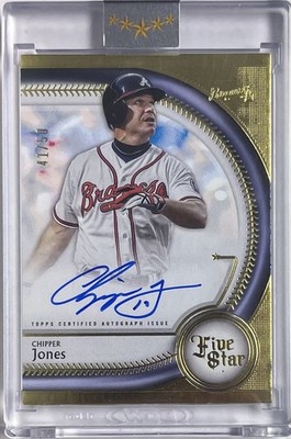 2025 Topps Five Star Autograph Purple Chipper Jones Atlanta Braves