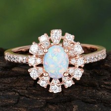 4.72ct Oval Natural Multicolor Opal Gemstones...