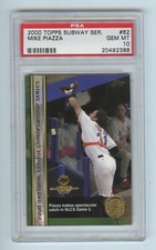 2000 MIKE PIAZZA # 62 . Topps Subway Series . NY Mets . PSA Gem Mint 10