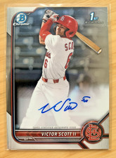 VICTOR SCOTT II 2022 Bowman Chrome #CDA-VS 1st Bowman Auto St. Louis Cardinals