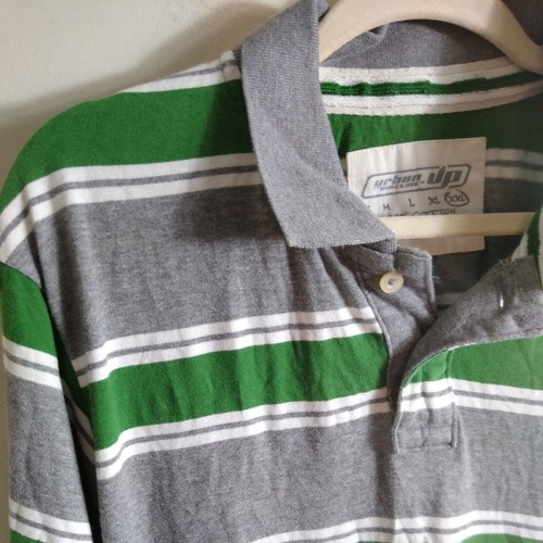 Urban Pipeline Shirt Mens 2XL Stripes Green/Gray - Picture 3 of 11