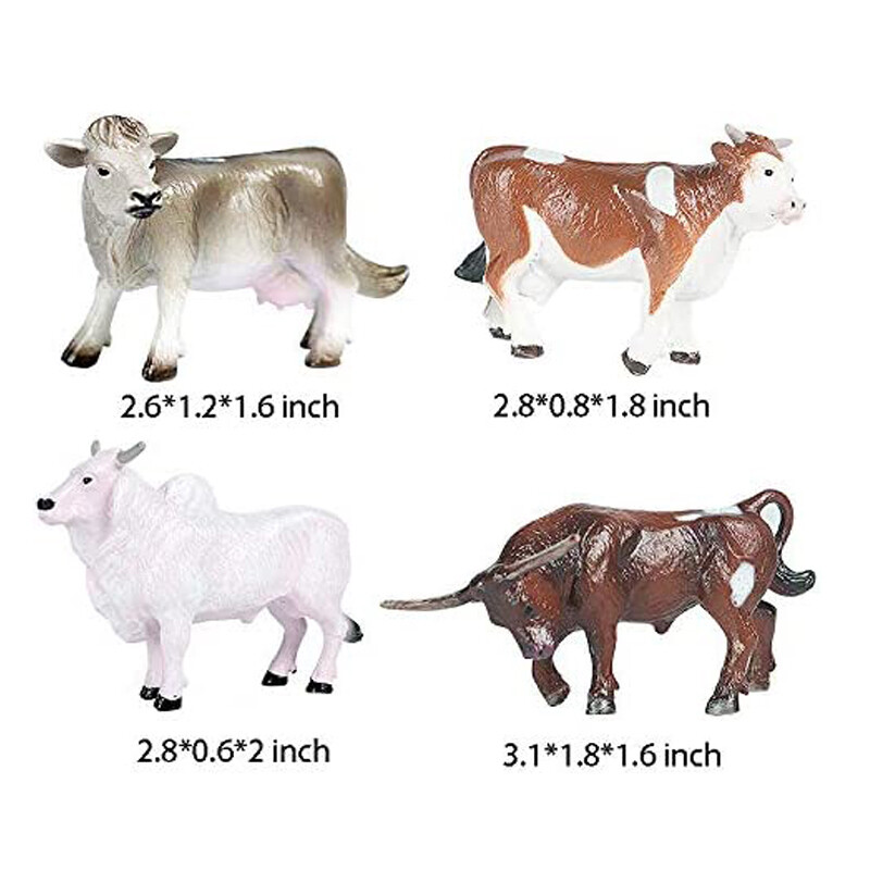 ｃｏｗｓフィギュア 12 Full Set Bull Yak Cow Cattle Action Figures PVC Playsets
