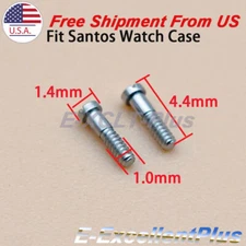 2PCS 4.4*1.0*1.4mm For Santos DE Cartier 4072 Watch Bezel Watch Case Screw US