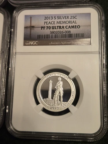 2013 S Peace Memorial Silver Quarter 25C NGC PF 70 Ultra Cameo Early Releases 