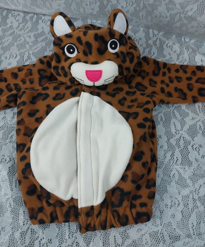 Old Navy Baby 0 6 Months Halloween Costume Leopard Cheetah Infant Hooded 2 Piece - Picture 6 of 12
