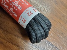 72" long Shoe/Boot Laces Black Round nylon 1 pair NEW - Made in USA