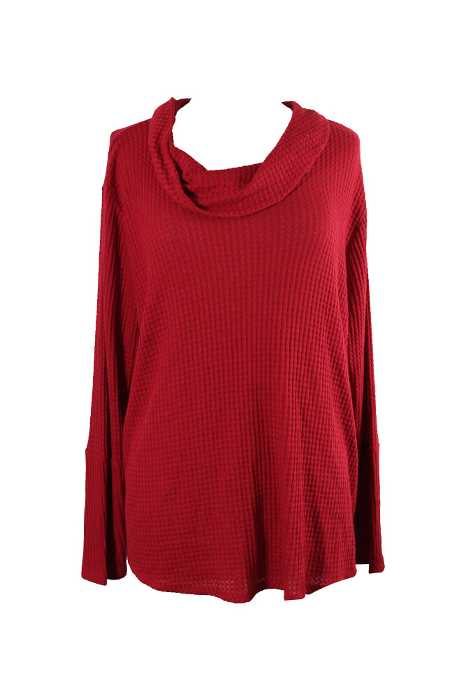 Красный топ с воротником-стойкой Style & Co большого размера 2X