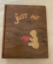 Vintage Wooden Baby Photo Album Just Me
