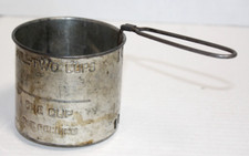 Vintage 2 Cup Handheld Metal Flour Sifter Kitchen Utensil