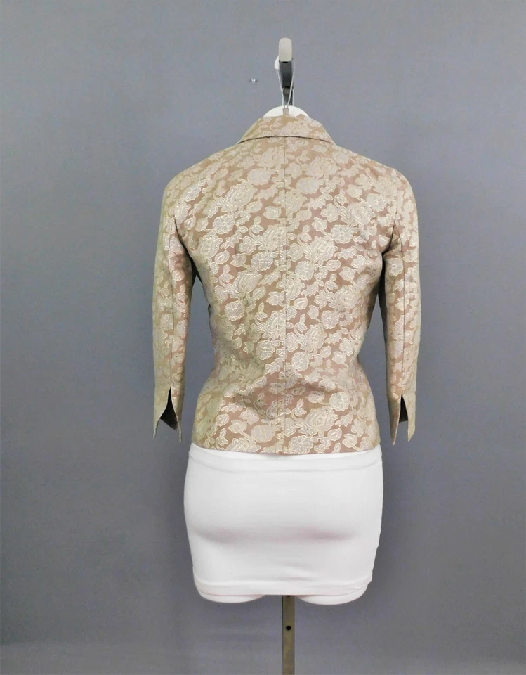 Nuevo Blazer Harold's Mujer, Talla 4, Marrón/Dorado, Algodón, Poliéster, Nylon Foto 3 de 4