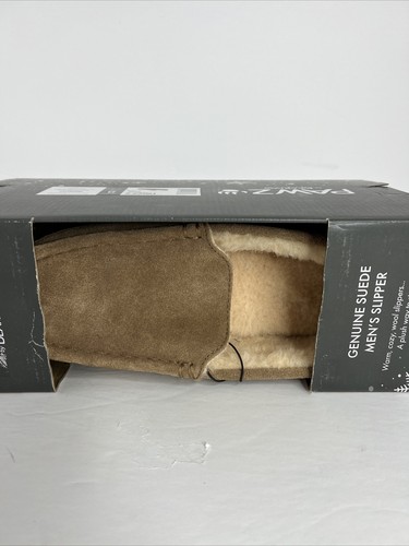 New! Pawz by Bearpaw Men's Brown Suede Caleb Hickory Color- Slippers Size 8 - Picture 2 of 3