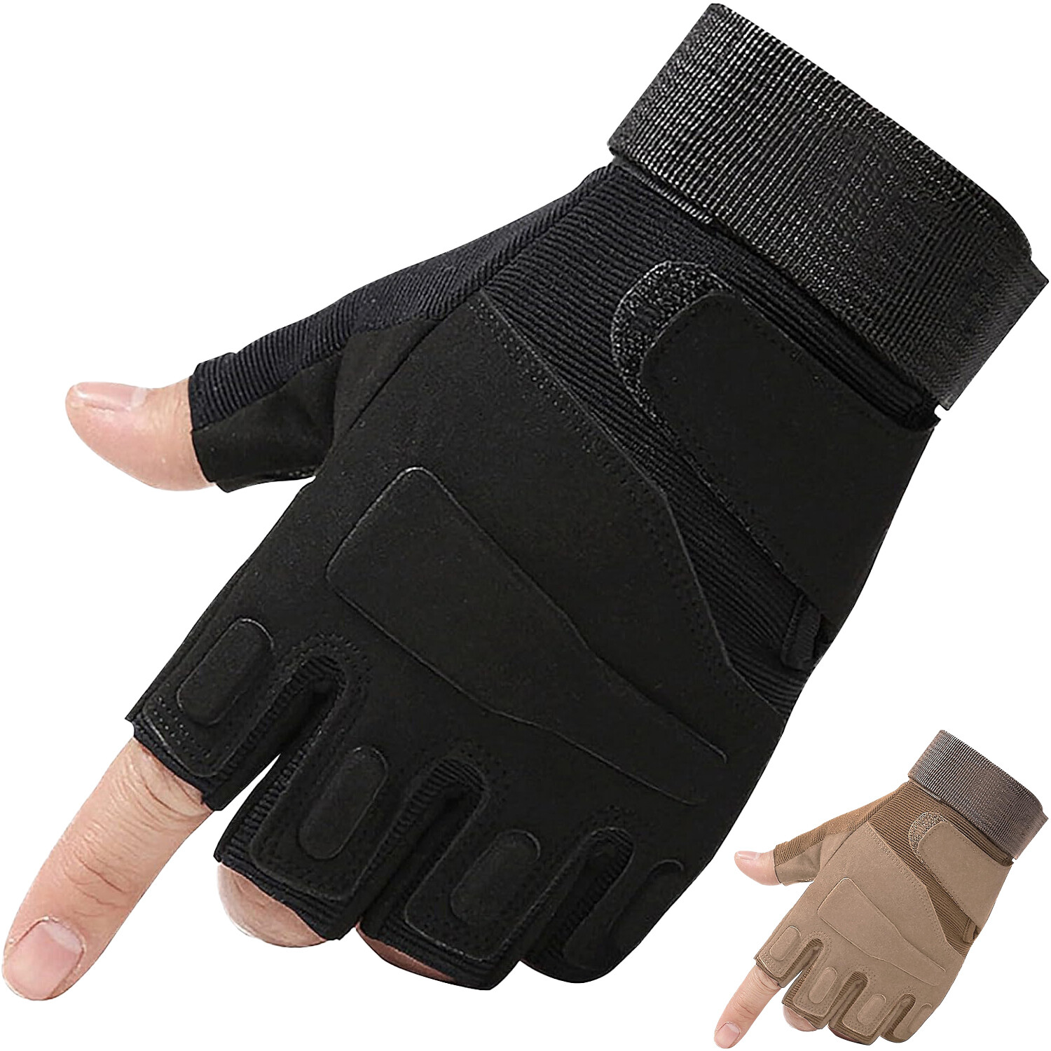 Tactical Half Finger Gloves Military Army Combat Shooting Hunting Hiking Gloves
