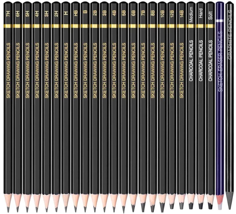 H&B Sketching Pencils Set Drawing and Sketch Kit (48-Piece)