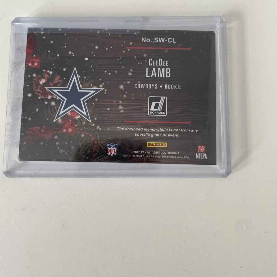 2020 Panini Donruss - Rookie Holiday Sweaters #SW-CL CeeDee Lamb (MEM, RC) - Image 2 of 2