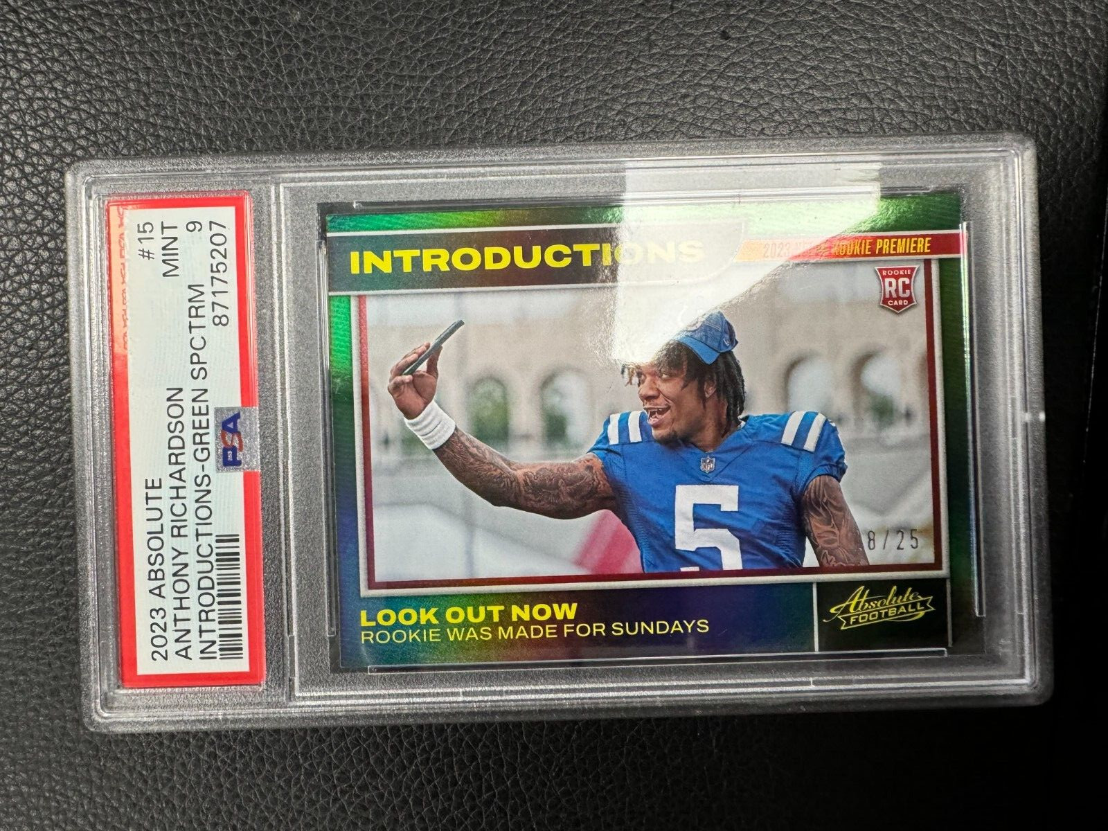 Anthony Richardson Panini Absolute Introductions #15 Green Spectrum