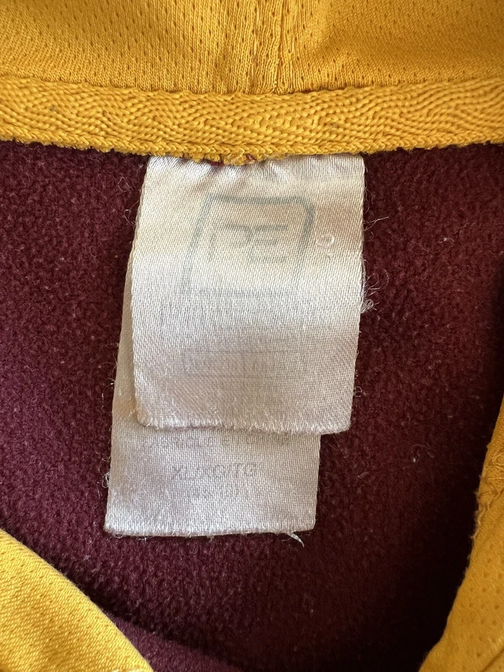 ASU Sun Devils Hoodie Red Yellow Pitchfork Spellout Pullover Sweatshirt Mens XL - Image 3 of 4