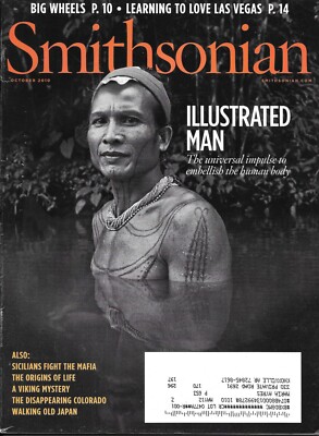 Smithsonian Oct 2010 Tattoo Illustrated Man Mafia Sicilian Origin Life Viking Co