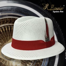 Garcia White Lowrider Derby Style Signature Hat Original