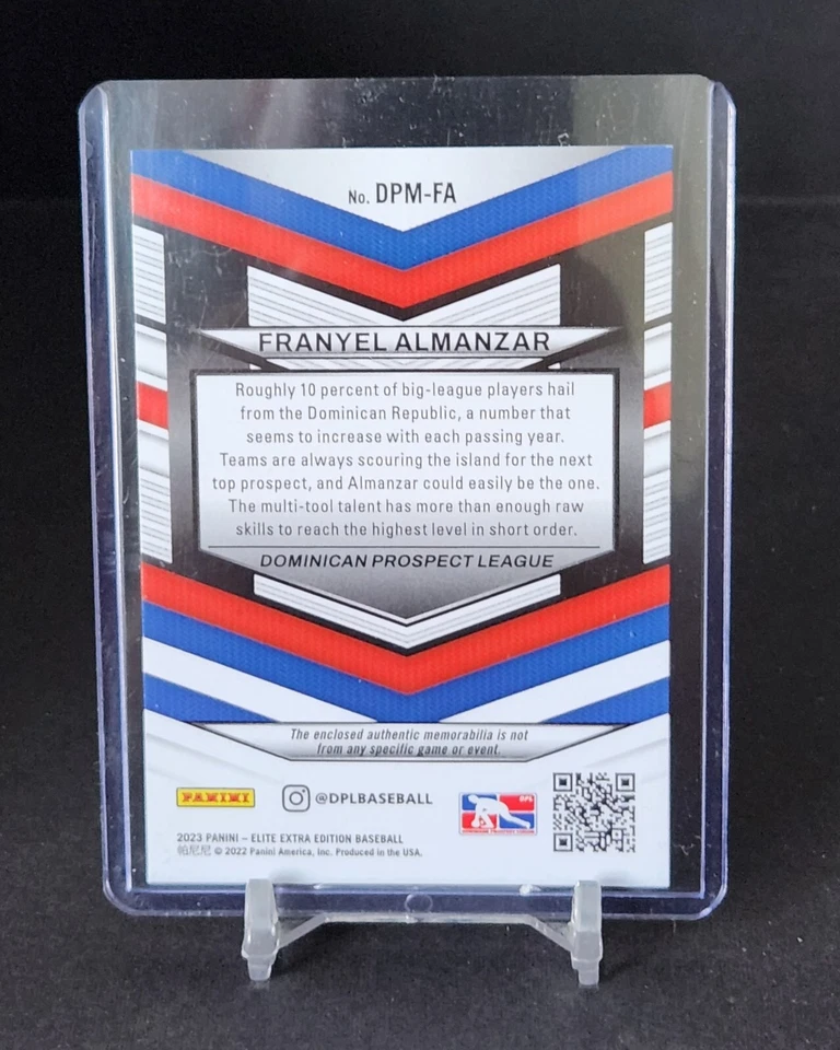 2023 Elite Extra Edition DPL MATERIALS ORANGE #DPM-FA FRANYEL ALMANZAR /199 - Image 2 of 3