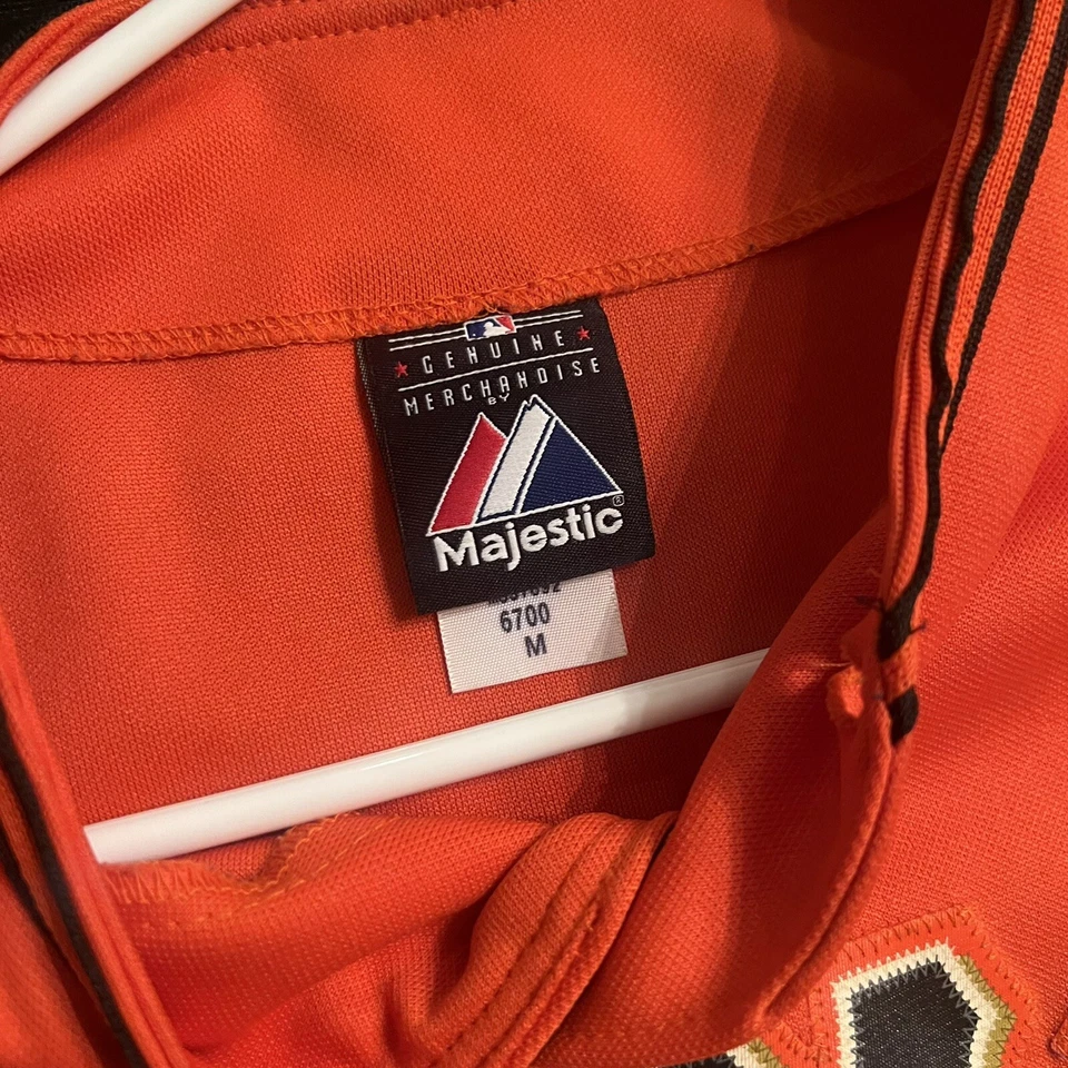 Camiseta para hombre de los Gigantes de San Francisco talla mediana naranja majestuosa cosida Foto 2 de 4