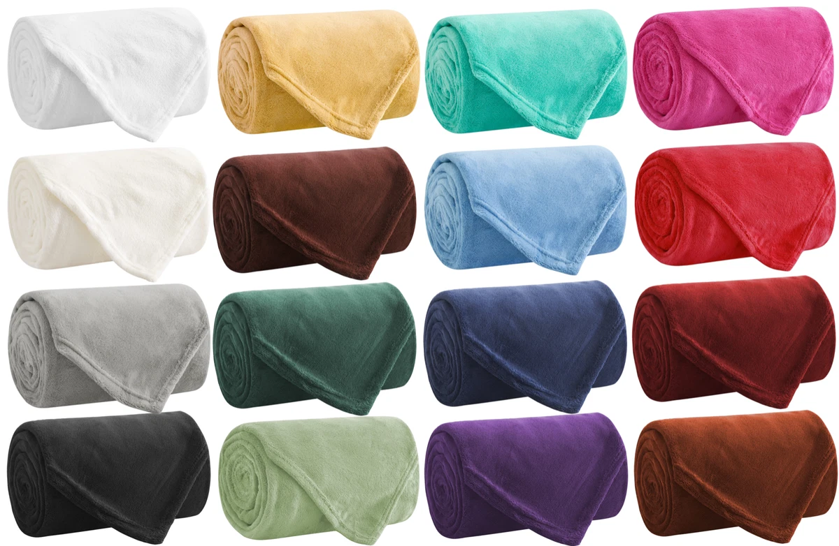 Soft & Light Throw Blanket - 16 COLORS - Throw, Twin, Full