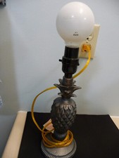 Electric Table Lamp Pineapple Design Motif 12" Tall