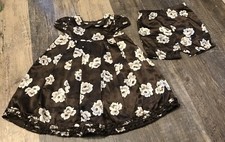 Koala Baby Boutique 12 Month Toddler Infant Dress CHOCOLATE BROWN FLORAL Bloomer