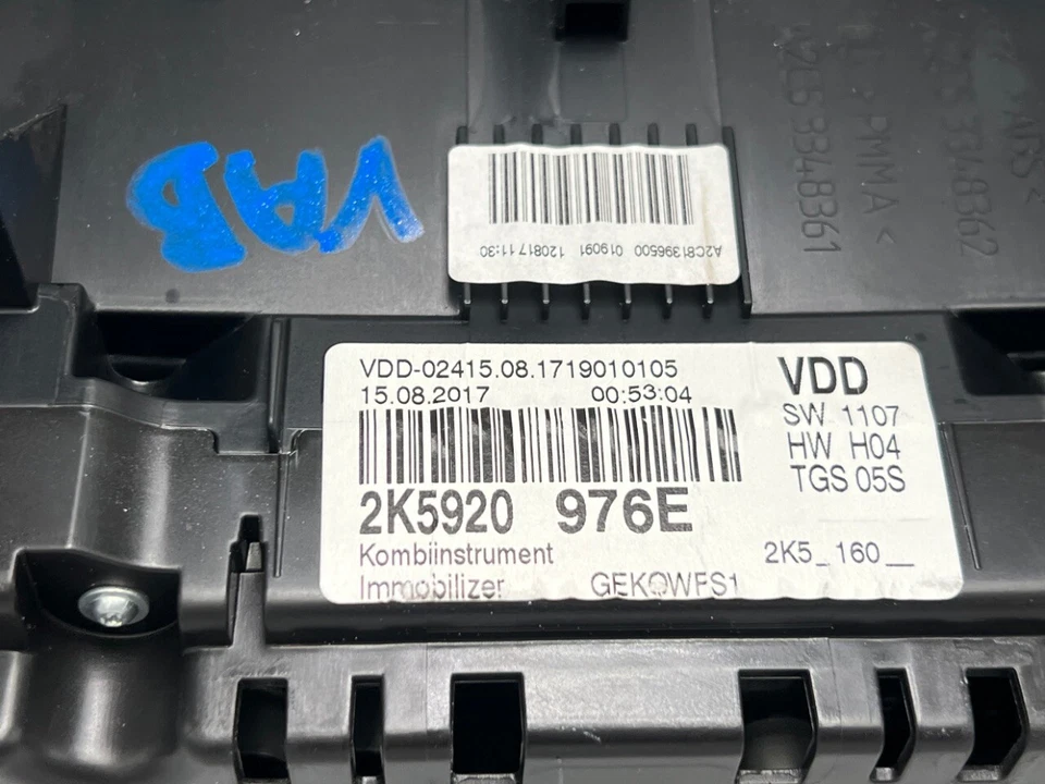 2014 VOLKSWAGEN CADDY 1.6D-M SPEEDOMETER/DASH CLOCKS 2K5 920 976 E — 第 2/4 张图片