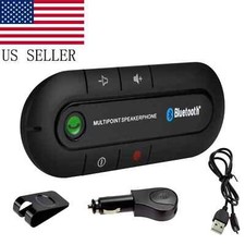Wireless Bluetooth Handsfree Multipoint Speakerphone Speaker Car Kit Visor Clip