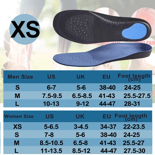 Orthotic Shoe Insoles Inserts Flat Feet High Arch Support Sports For Men & Women - Picture 22 of 25