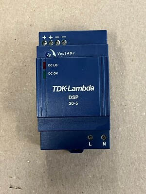 TDK-Lambda DSP 30-5 100-240VAC to 5VDC 15W DIN rail power supply
