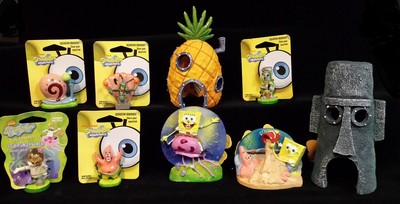 Spongebob Squarepants Aquarium Decoration 9 Piece Set Ebay