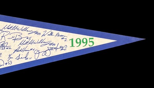 Vintage 1995 Eugene Emeralds Minor League Baseball 29" Pennant w Player Roster - 第 3/3 張圖片
