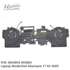 New For Dell Alienware 17 R5 AMD CPU Cooling Fan Heatsink Cooler 0MV8N3 MV8N3